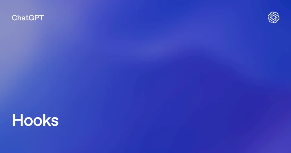Official ChatGPT Learn artwork for its Hooks guide